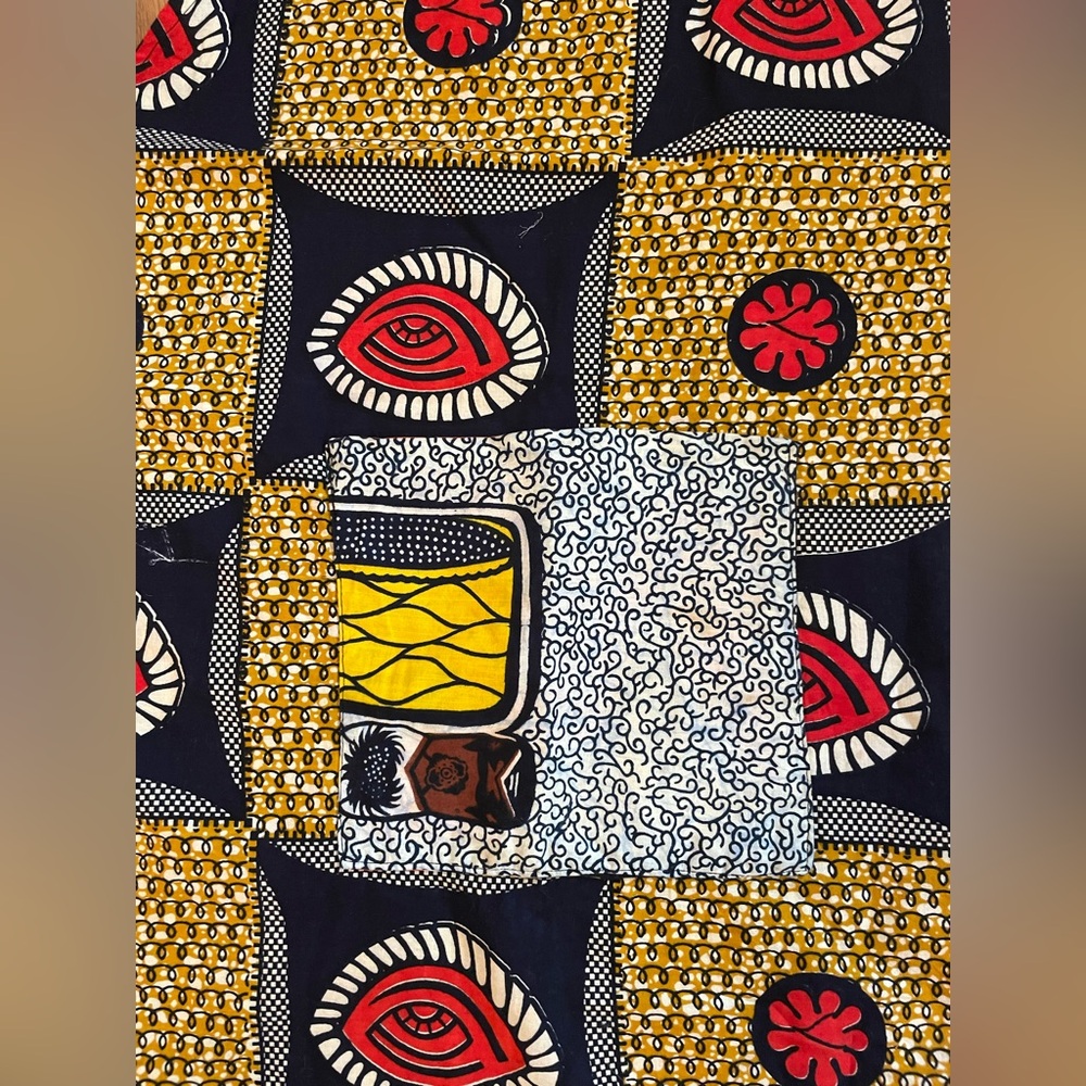Dutch Wax Print African Fabric Apron - Picture 2 of 5